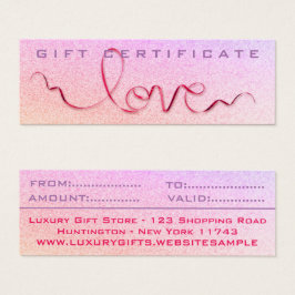 Fita Rosa e Brilho Brilhante Com Amor Brilhante Do