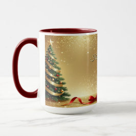 Fitas de árvore de Natal Caneca de Férias