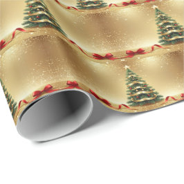 Fitas de árvore de Natal Papel de embrulho de Nata