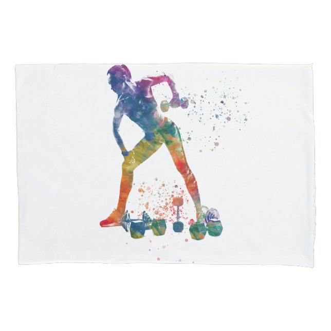 Fitness exercise in watercolor (Frente-Esquerda)