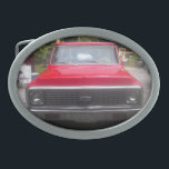 Fivela C10 de 1972<br><div class="desc">Vista de frente do Balão Vermelho 1972 Chevy C10.</div>