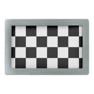 Fivela de cinto Checkered da auto competência da