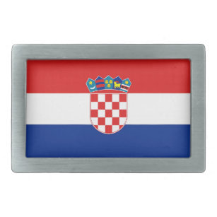 Fivela de cinto com a bandeira de Croatia