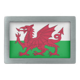 Fivela de cinto com a bandeira de Wales