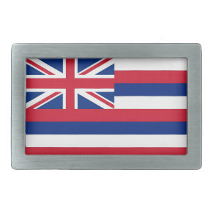 Fivela de cinto com a bandeira do estado de Havaí