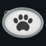 Fivela de Impressão da Pata<br><div class="desc">Pata,  impressão,  gato,  cão,  cachorrinho,  gatinho,  animal,  amante,  símbolo,  fofo,  preto,  animal de estimação,  dono,  fofo</div>