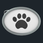 Fivela de Impressão da Pata<br><div class="desc">Pata,  impressão,  gato,  cão,  cachorrinho,  gatinho,  animal,  amante,  símbolo,  fofo,  preto,  animal de estimação,  dono,  fofo</div>