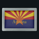 Fivela Personalizada do Cinturão de Sinalizador do<br><div class="desc">Um design de Sinalizador de Estado de Arizona gráfico em uma fivela de correia.  A fivela de correia tem a Arizona de texto personalizável.</div>