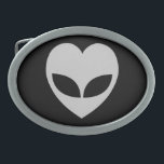 Fivela Retangular do Coração de alienígena<br><div class="desc">Coração de Amor alienígena. A Globe Trotters é especializada em imagens idiossincráticas de todo o mundo. Aqui você encontrará Cartões de Saudação,  Cartões Postais,  Posters,  Mouséads e muito mais.</div>