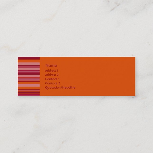 Fizz da framboesa • Cartão de visita (Frente)