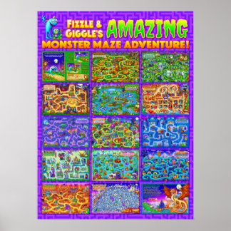 Fizzle & Giggle's Incrível Monster Maze Poster