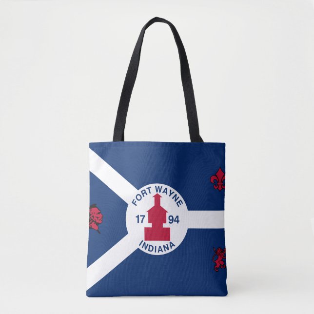 Flag Fort Wayne, Indiana Tote Bag (Frente)