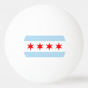 Flag of Chicago, Illinois Bola de ping pong