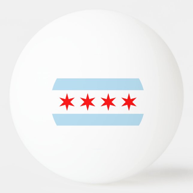 Flag of Chicago, Illinois Bola de ping pong (Frente)
