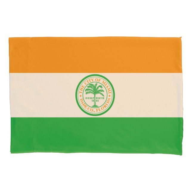 Flag of Miami, Florida Pillowcase (Frente)