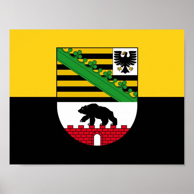 Flag of Saxony-Anhalt Poster (Frente)