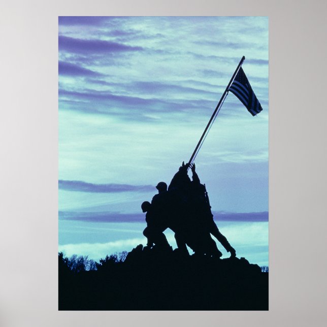 Flag Raising em Iwo Jima poster (Frente)