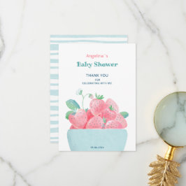 Flagrante Obrigado Chá de fraldas Cartões Morangos