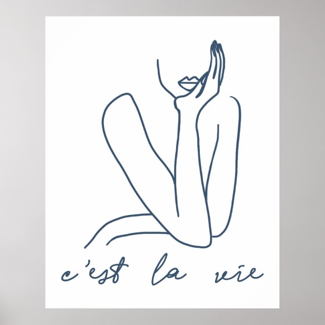 Flair Francês: C'est la Vie Poster (Frente)