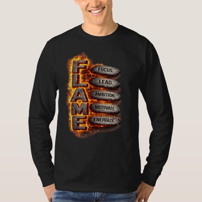 FLAME Motivation Graphic Men's T-Shirt  (Frente)