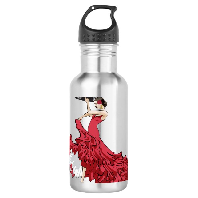 Flamenco Dançarino Garrafa de Água (Frente)