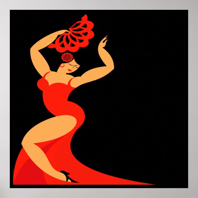 Flamenco Dancer Poster Lg. (Frente)
