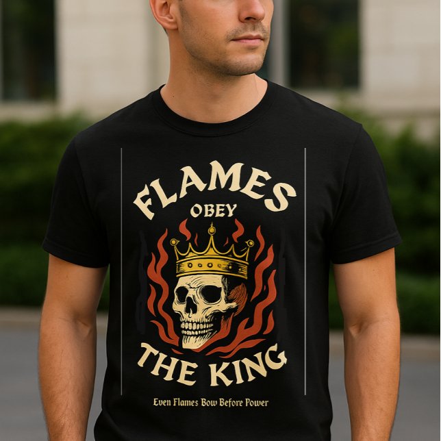 Flames Obey The King | Savage Alpha Gym T-Shirt  (Criador carregado)