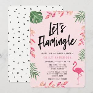 Flamingle de vamos   Convite ao Chá de fraldas