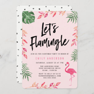 Flamingle de vamos CONVITE DE ANIVERSÁRIO