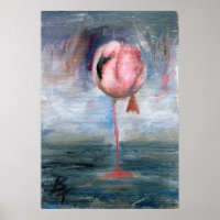 Flamingo ACEO Impressão