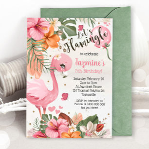 Flamingo Birthday - Convite Tropical