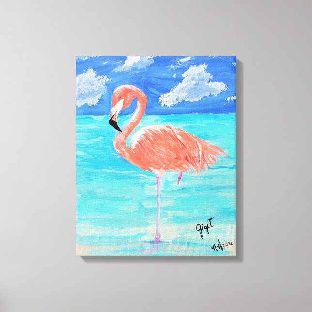Flamingo, canvas esticada 16x20 (Frente)