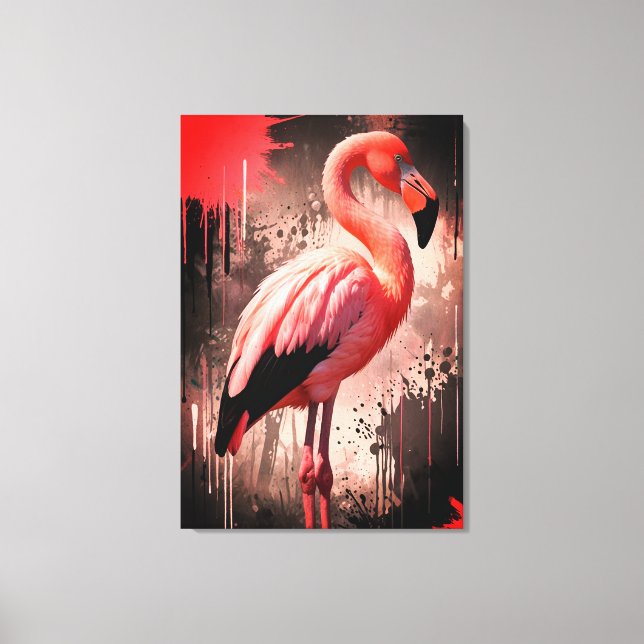 Flamingo Canvas Wall Art (Frente)