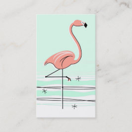 Flamingo cartão de visita verde