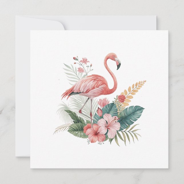 Flamingo Com Flores (Frente)