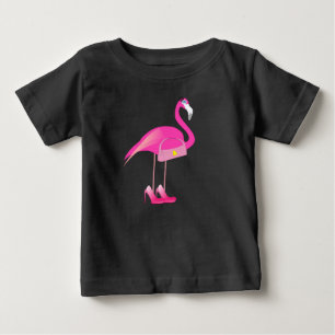 Flamingo cor-de-rosa -  fino do t-shirt do jér