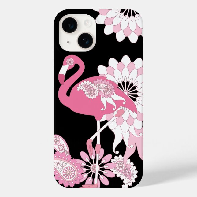 Flamingo Cor-de-rosa moderno (Verso)