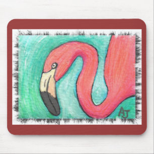 Flamingo cor-de-rosa - mousepad artística