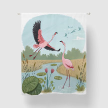 Flamingo Cortina | Decoração tropical animal