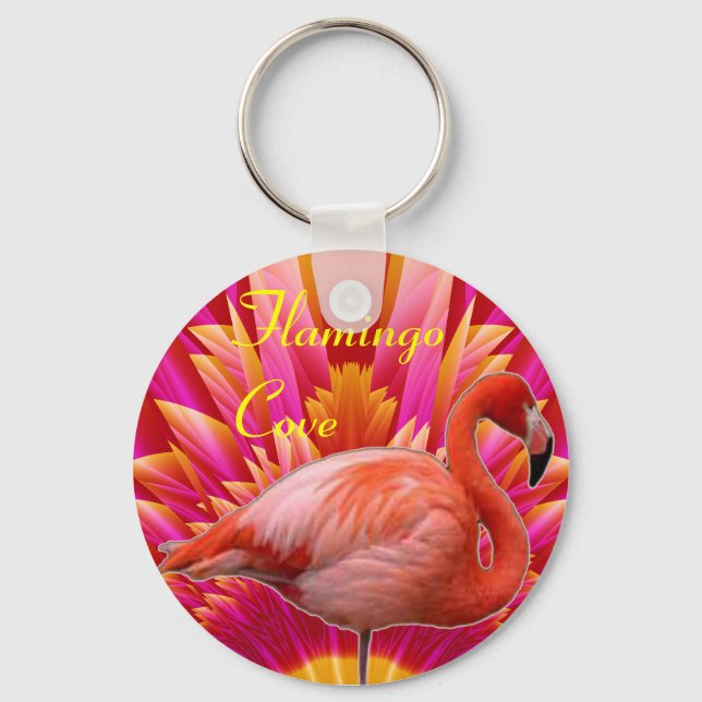 Flamingo Cove Souvenir Chaveiro (Frente)