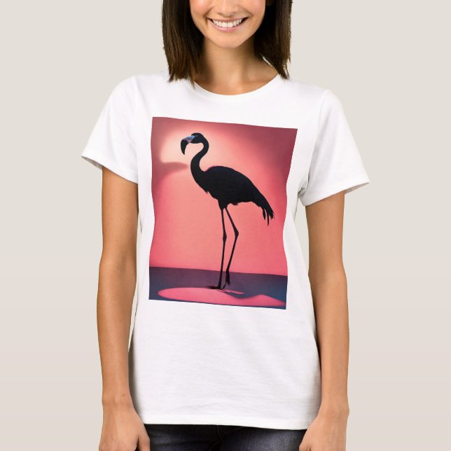 "Flamingo Dance Delight T-Shirt - Adicionar uma ab (Frente)
