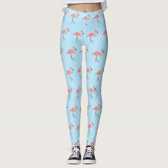 Flamingo de Natal - Leggings (Frente)