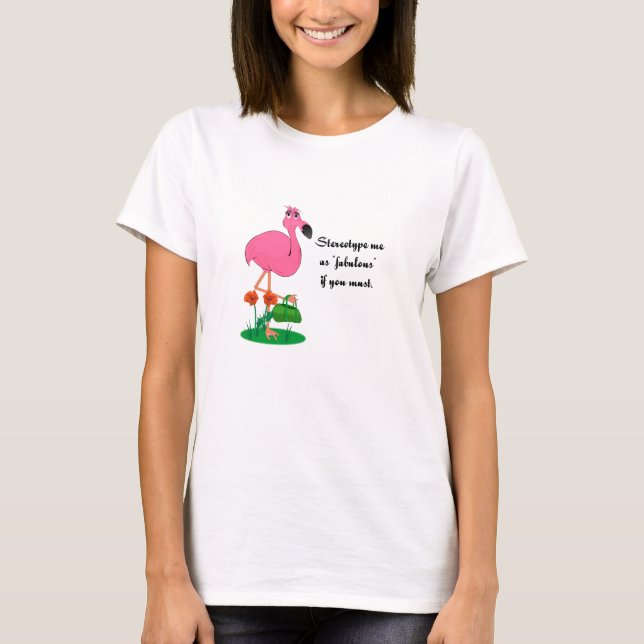 Flamingo fabuloso em um t-shirt (Frente)