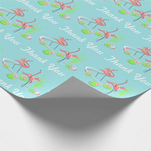 Flamingo Fandango Duo 2 Obrigado papel de embrulho (Ponta)