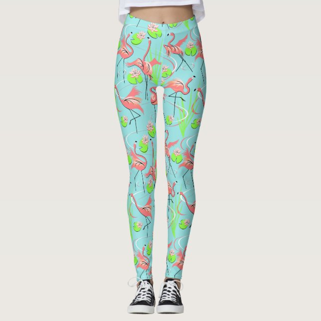 Flamingo Fandango Múltiplas 2 leggings (Frente)