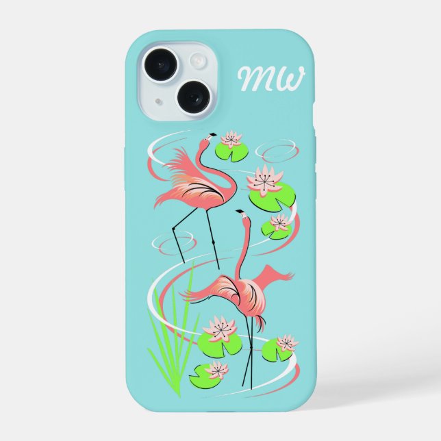 Flamingo Fandango Slim Duo capas de iphone monogra (Verso)
