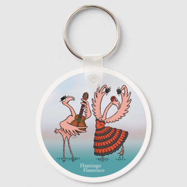Flamingo Flamenco Chaveiro (Frente)