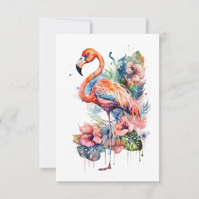 Flamingo Flat Card (Frente)