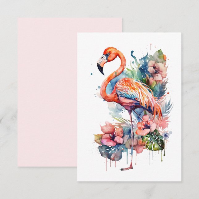 Flamingo Flat Card (Frente/Verso)