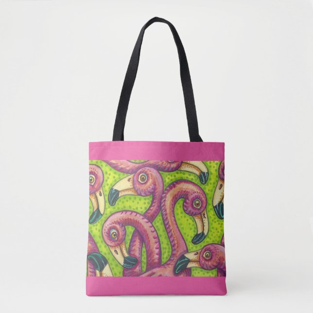 Flamingo Fling Colorida TOTE BAG (Frente)